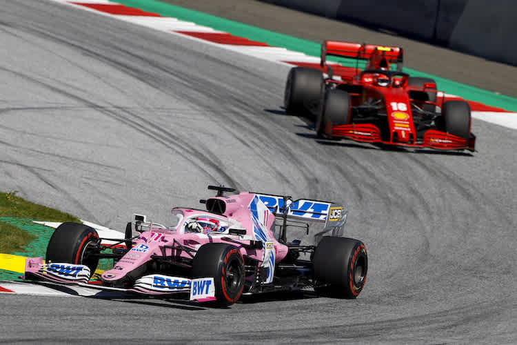 Charles Leclerc auf der Jagd nach Sergio Pérez