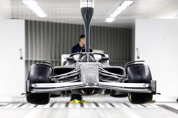 Das Windkanalmodell des 2021er Autos