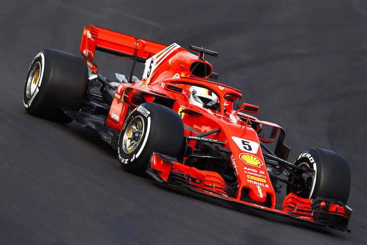Sebastian Vettel im neuen Ferrari