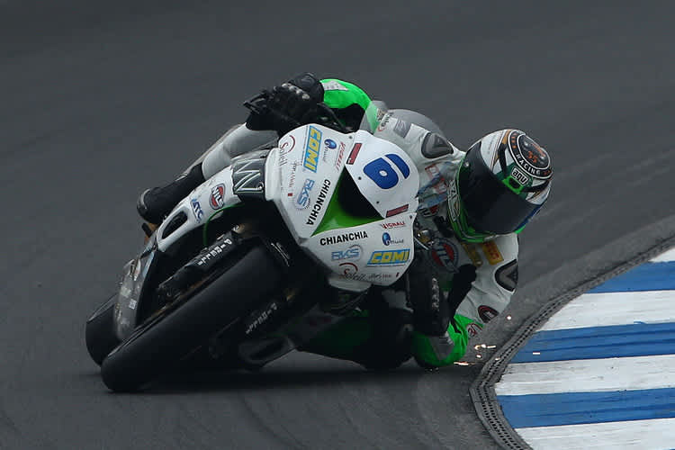 Dominic Schmitter fuhr maximal Schräglage