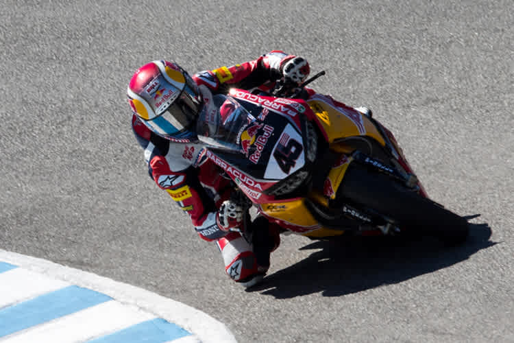 Jake Gagne bei seiner ersten Ausfahrt in der Superbike-WM