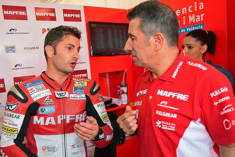 Trennung: Hector Faubel (li.) und Teamchef Jorge Martinez