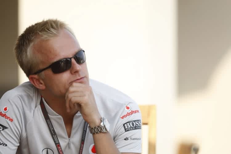 Heikki Kovalainen spricht sich selbst Mut zu