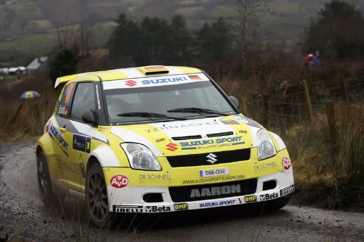 Burkart erzielte in Irland seinen ersten JWRC-Sieg.