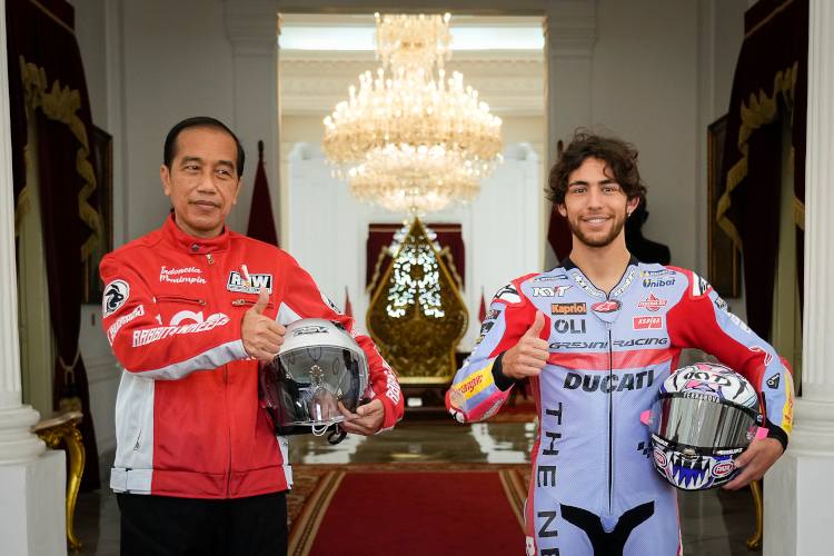 Der indonesische Staatspräsident Jokowi empfing Enea Bastianini