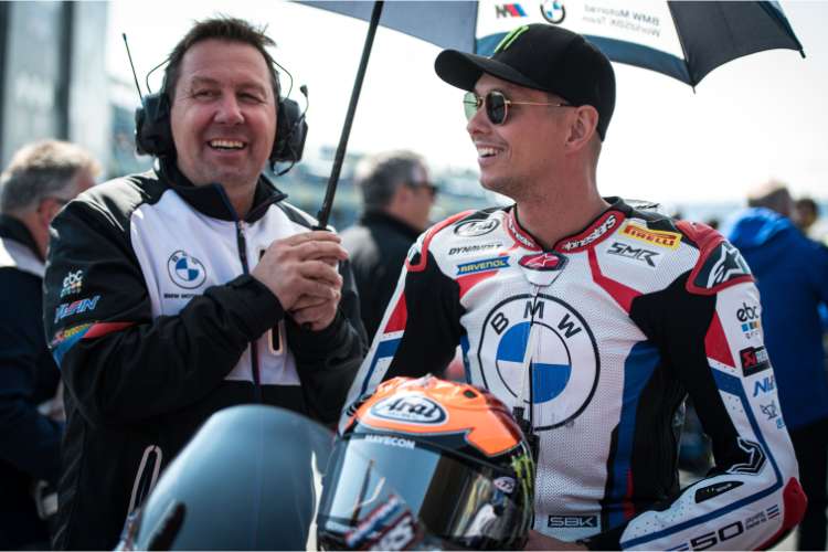 Michael van der Mark mit Technik-Guru Markus Eschenbacher