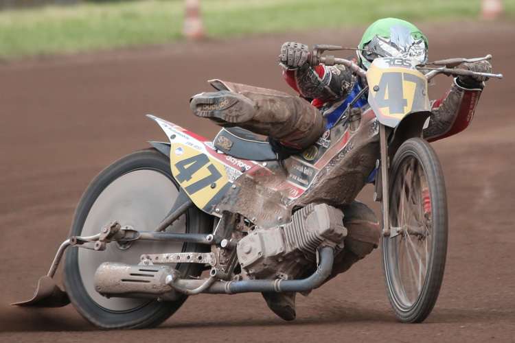 Im Finale des Herxheim-GP fuhr Erik Riss auf Rang 3