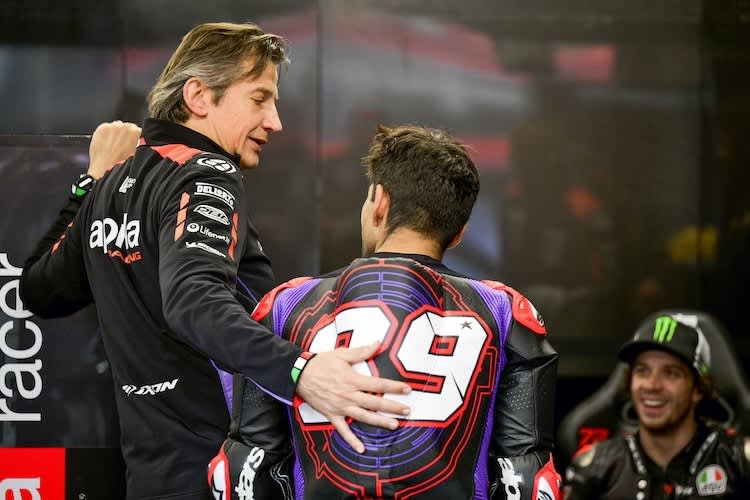 Hoffnungsträger: Massimo Rivola mit Weltmeister Jorge Martin