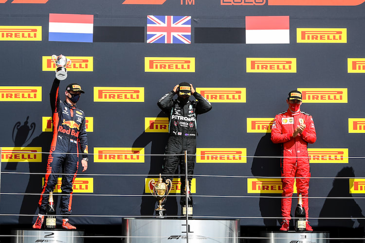 Sie sind für die Teamchefs die Besten: Lewis Hamilton, Max Verstappen und Charles Leclerc