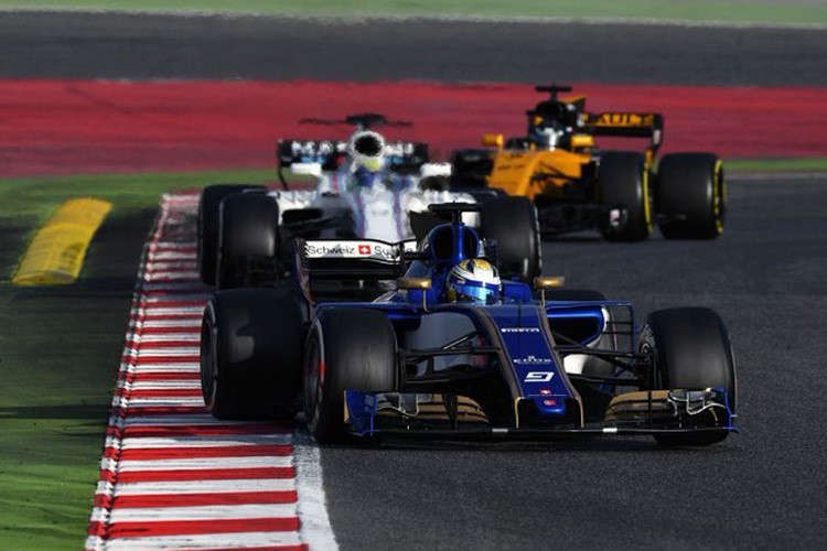 Marcus Ericsson, Felipe Massa und Nico Hülkenberg beim Barcelona-Test
