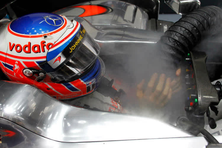 Button übt schon mal das Cool-Bleiben.