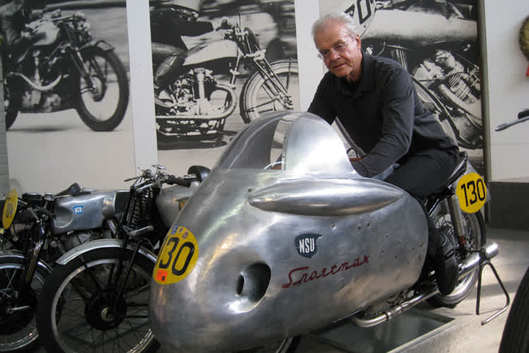 Dieter Braun auf der NSU Sportmax 250 ccm