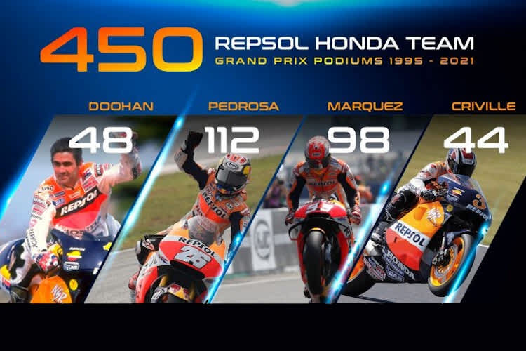 Doohan, Pedrosa, Marc Márquez und Crivillé: Die fleißigsten Top-3-Fahrer in Repsol-Honda-Farben