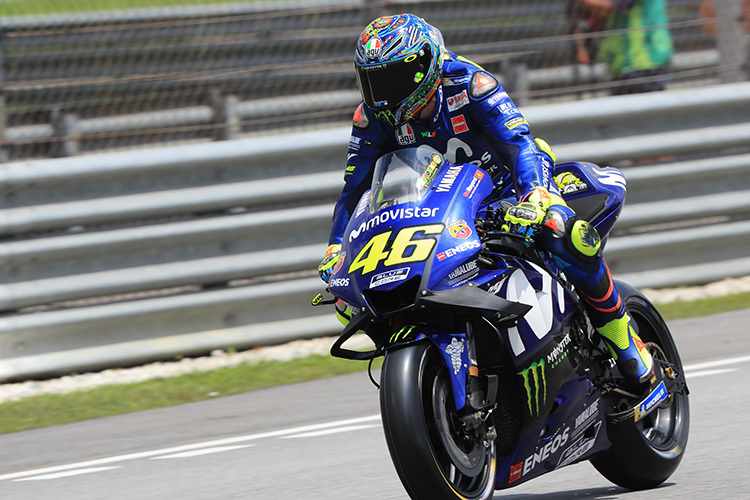 Valentino Rossi mit neuer Verkleidung an seiner Yamaha