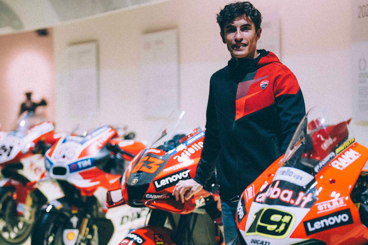 Marc Márquez bei Ducati in Borgo Panigale