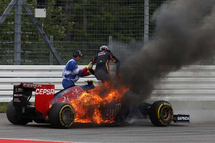 Daniil Kvyat wird es warm