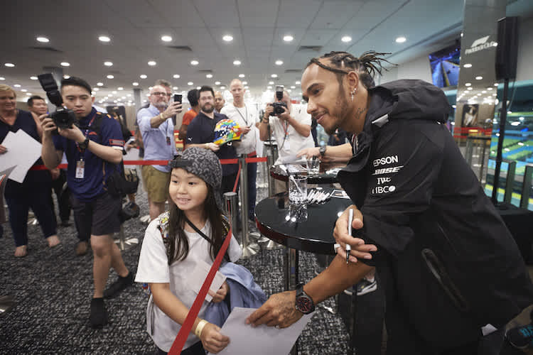 Lewis Hamilton in Singapur