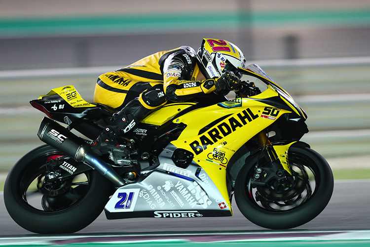 Prägnante Erscheinung: Die Bardahl-Yamaha von Randy Krummenacher