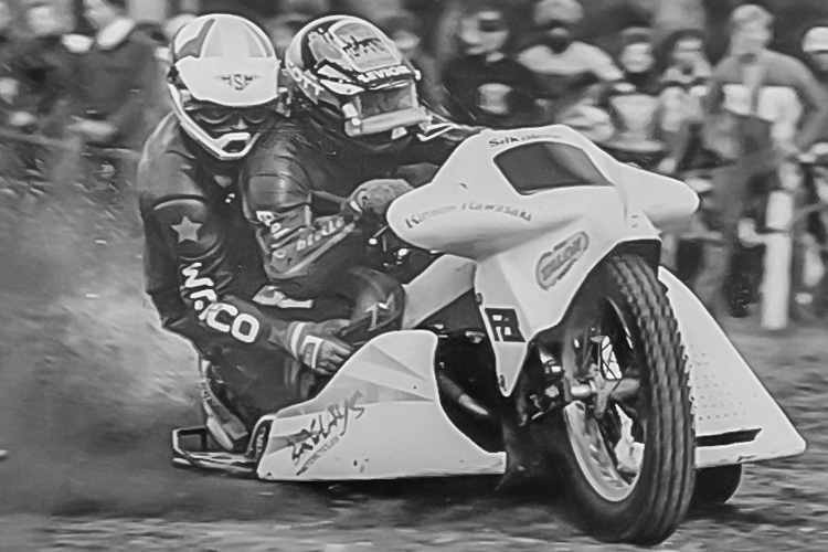 Peter Murmann/Jürgen Ewig 1996 in Middle Whallop (GB) auf einer 1000er-Yamaha 