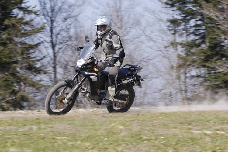 Eines der letzten Projekte von CCM: Die leichte Reiseneduro GP 450 mit dem Motor von BMW/Kymco