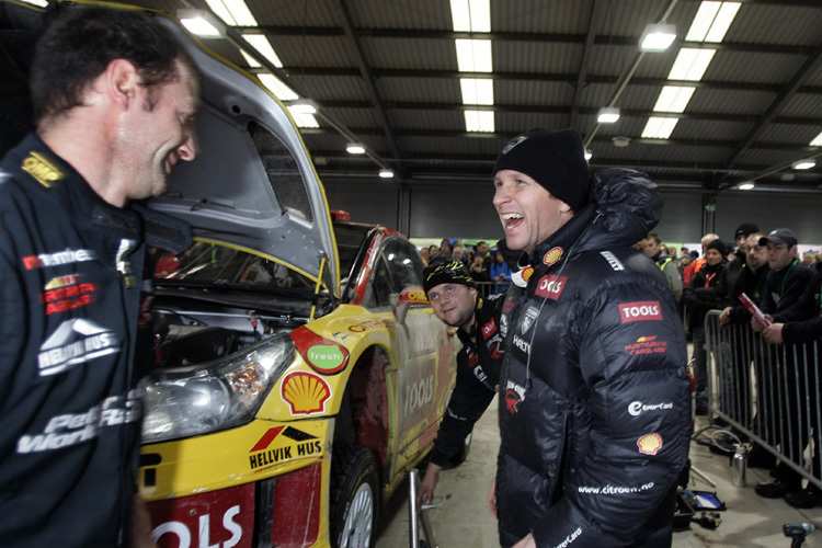 «Petter Solberg freut sich über den Erfolg in Olso»