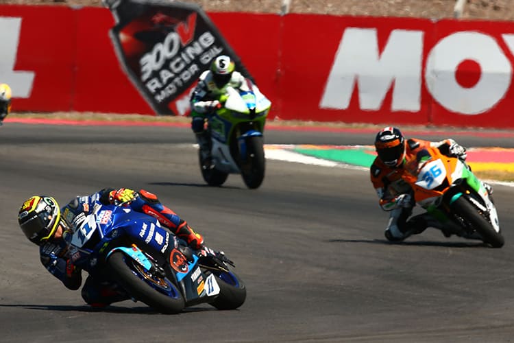 Rennszene 2018: Sandro Cortese vor Thomas Gradinger