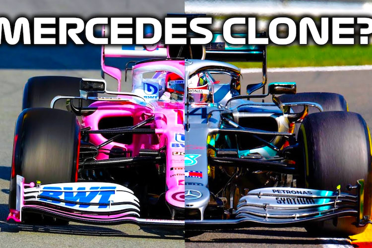 Der 2020er Racing Point und der 2019er Mercedes sehen sich sehr ähnlich
