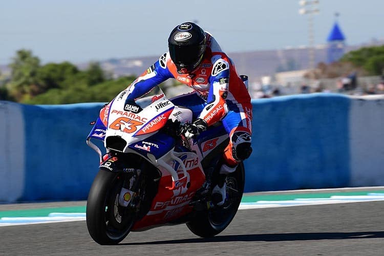 Bagnaia mit der #63 beim MotoGP-Test in Jerez