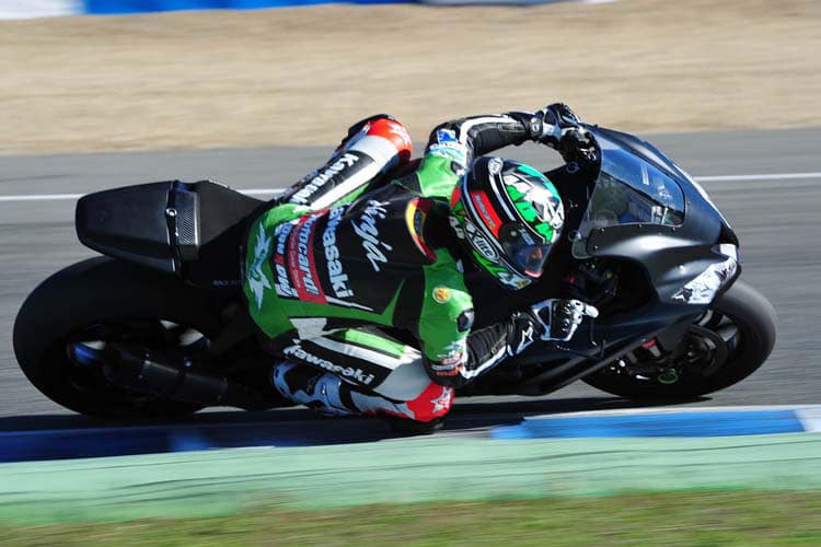 David Salom auf dem Evo-Prototypen von Kawasaki