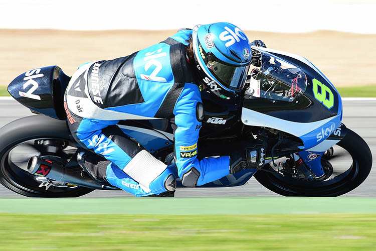 Nicolò Bulega auf der KTM des Teams Sky VR46