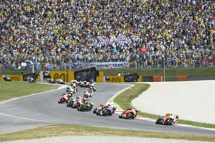 Andrea Iannone führte den Mugello-GP zu Beginn an