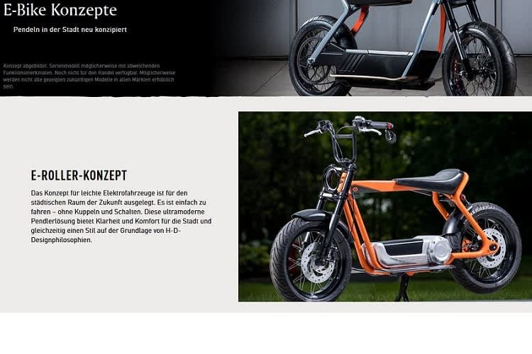 Nurmehr ein Konzept: Elektro-Scooter von Harley-Davidson.