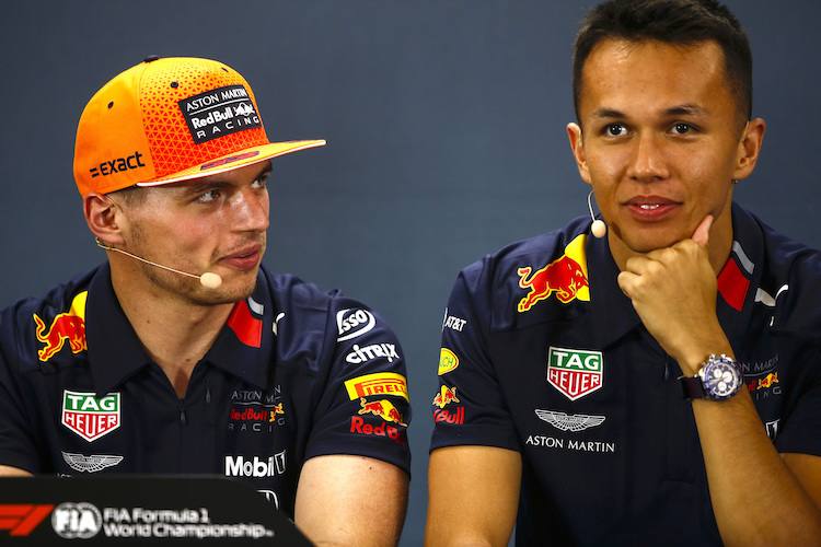 Max Verstappen und Alex Albon
