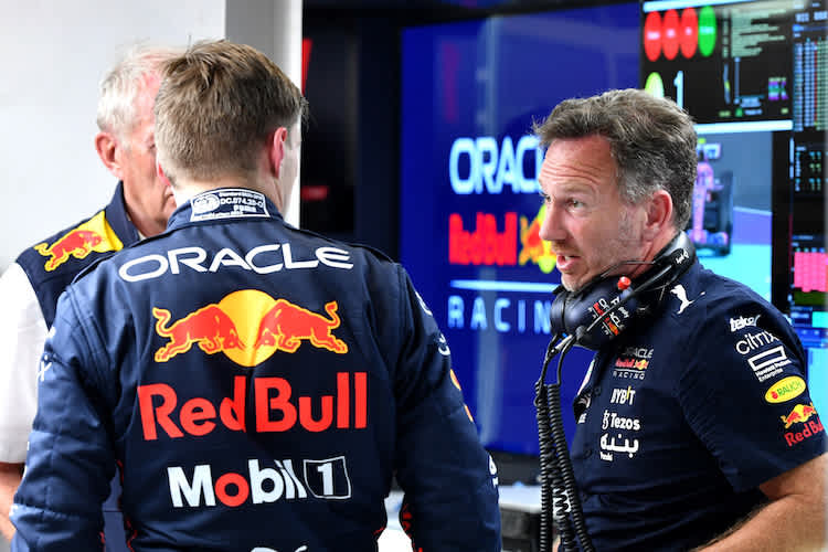 Max Verstappen und Christian Horner
