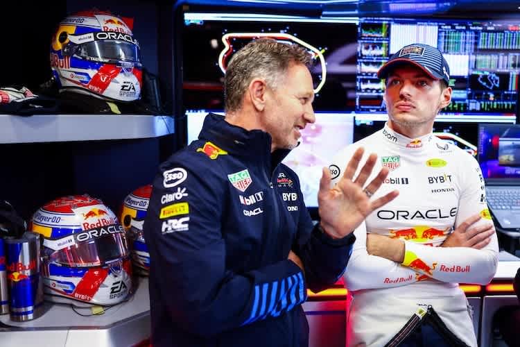 Christian Horner und Max Verstappen