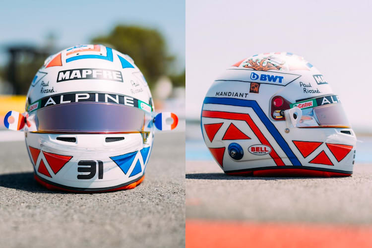 Das neue Helm-Design von Esteban Ocon