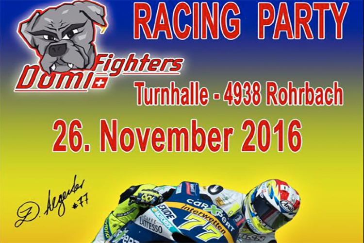 Feiern Sie schon morgen mit Moto2-Pilot Dominique Aegerter!