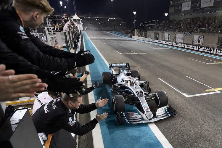 Den bislang letzten Mercedes-Silberpfeil gab es 2019 in Abu Dhabi