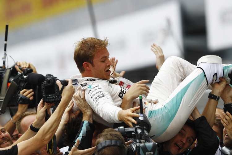 Nico Rosberg nach seinem Sieg in Monza