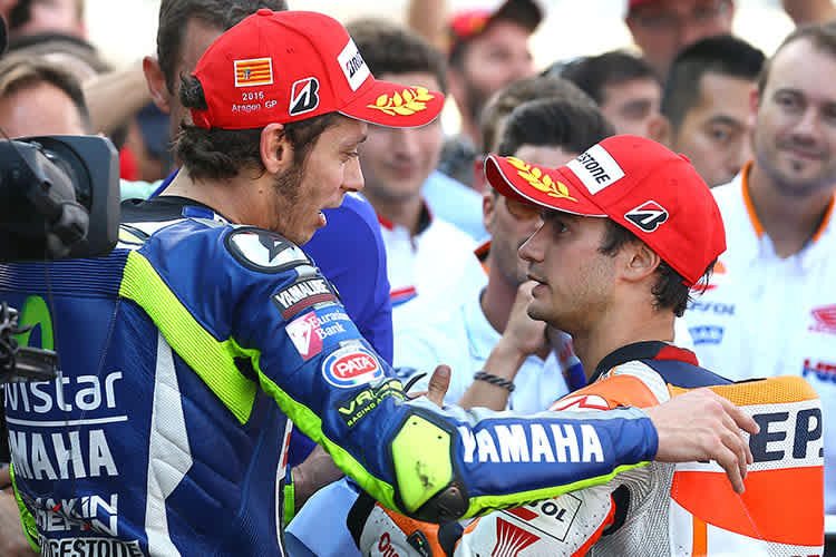 Valentino Rossi mit Dani Pedrosa