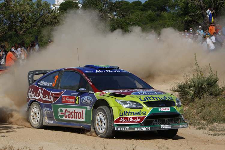 Hirvonen beim Shakedown in Portugal