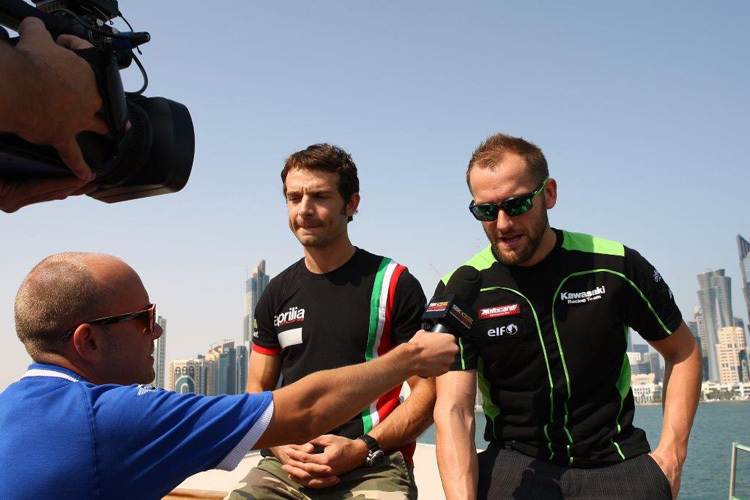 Sylvain Guintoli und Tom Sykes (re.) haben viel Respekt voreinander