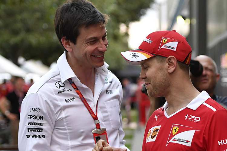 Toto Wolff und Sebastian Vettel