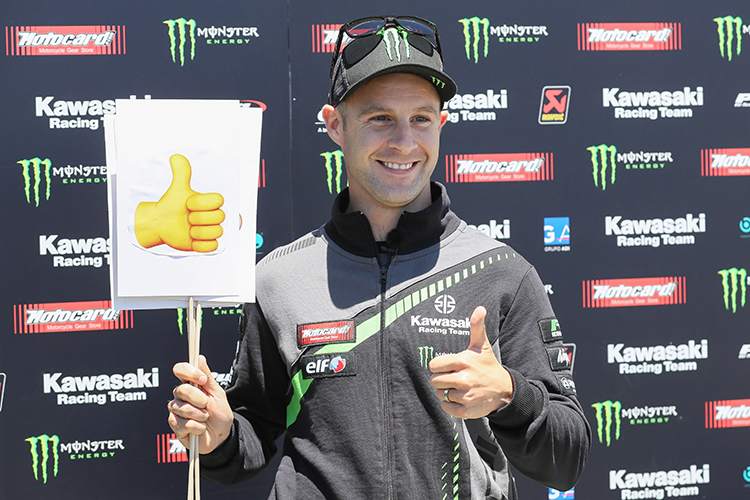 Daumen hoch: Bestzeit für Jonathan Rea