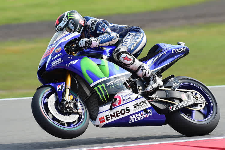 Jorge Lorenzo auf seiner Yamaha M1 in Assen