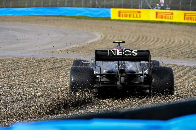 Valtteri Bottas hatte Mühe, das Auto auf der Piste zu halten