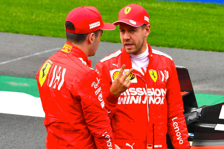 Charles Leclerc und Sebastian Vettel