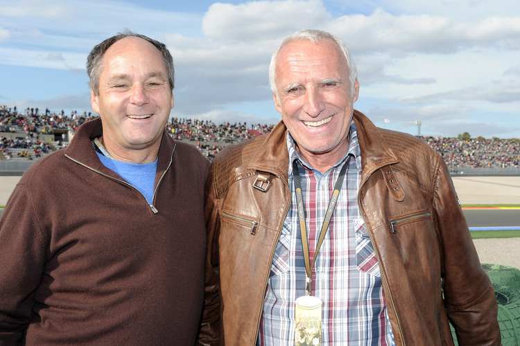 Heute in Valencia: Ex-Formel-1-Star Gerhard Berger mit Dietrich Mateschitz