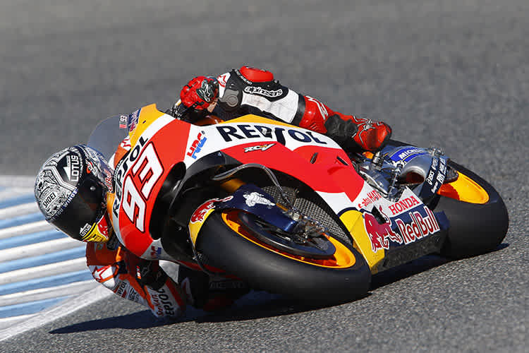 Marc Márquez mit Michelin-Reifen an seiner Honda RC213V