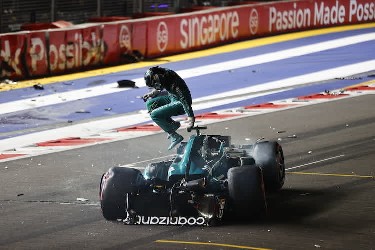 Glück im Unglück: Lance Stroll blieb beim Qualifying-Crash unverletzt